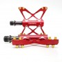 Promend M56 Red - велосипедные педали-бабочки на промподшипниках, легкие, алюминиевые