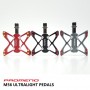 Promend M56 Red - велосипедные педали-бабочки на промподшипниках, легкие, алюминиевые
