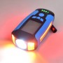 Мощная велосипедная LED фара 3-в-1 с компьютером, сигналом и USB, синяя