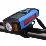 Мощная велосипедная LED фара 3-в-1 с компьютером, сигналом и USB, синяя