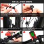 Потужна велосипедна LED фара 3-в-1 з комп'ютером, сигналом та USB, червона