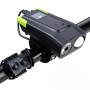 Подвійна велосипедна смарт фара з сигналом, 2x T6 LED 400LM, 2000mAh, USB зарядка