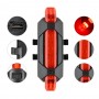 Ліхтар габарит велосипедний універсальний, мигалка, 5 LED, акумулятор, micro USB