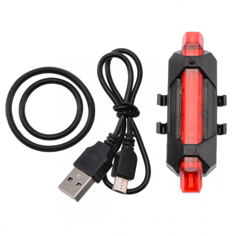 Фонарь габарит велосипедный универсальный, мигалка, 5 LED, аккумулятор, micro USB