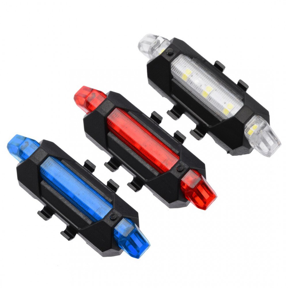 Ліхтар габарит велосипедний універсальний, мигалка, 5 LED, акумулятор, micro USB