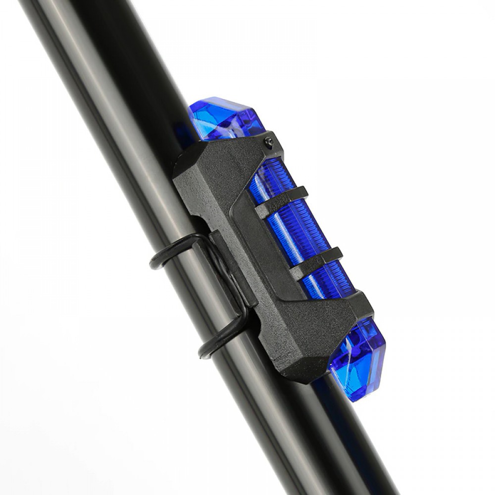 Ліхтар габарит велосипедний універсальний, мигалка, 5 LED, акумулятор, micro USB