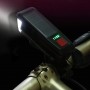 Велосипедна фара з сонячною батареєю, сигналом, акумулятором, USB, чорно-синя