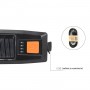 Велосипедна фара з сонячною батареєю, сигналом, акумулятором, USB, чорно-синя