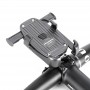 Алюминиевый держатель Promend SJJ-290B с автоматической фиксацией смартфона, поворотный 360°, серебристый, крепление на вынос