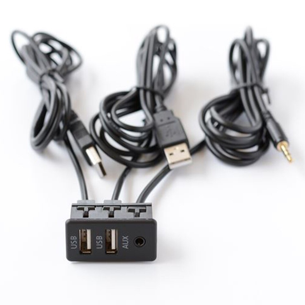 Кабель подовжувач AUX + 2 USB 1.5м для автомобільної магнітоли, mp3 адаптера