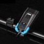 Двойная велосипедная смарт фара с сигналом, 2x T6 LED 400LM, 2000mAh, USB зарядка, черно-голубая