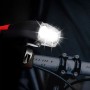 Двойная велосипедная смарт фара с сигналом, 2x T6 LED 400LM, 2000mAh, USB зарядка, черно-красная