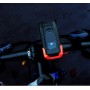 Двойная велосипедная смарт фара с сигналом, 2x T6 LED 400LM, 2000mAh, USB зарядка, черно-красная