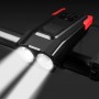 Двойная велосипедная смарт фара с сигналом, 2x T6 LED 400LM, 2000mAh, USB зарядка, черно-красная