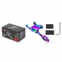 Алюминиевый держатель для смартфона на руль велосипеда Promend SJJ-298D, поворотный 360°, хамелеон
