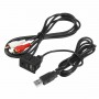 Кабель удлинитель AUX + USB на 2 RCA 1.5м для автомобильной магнитолы, mp3 адаптера