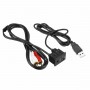 Кабель удлинитель AUX + USB на 2 RCA 1.5м для автомобильной магнитолы, mp3 адаптера