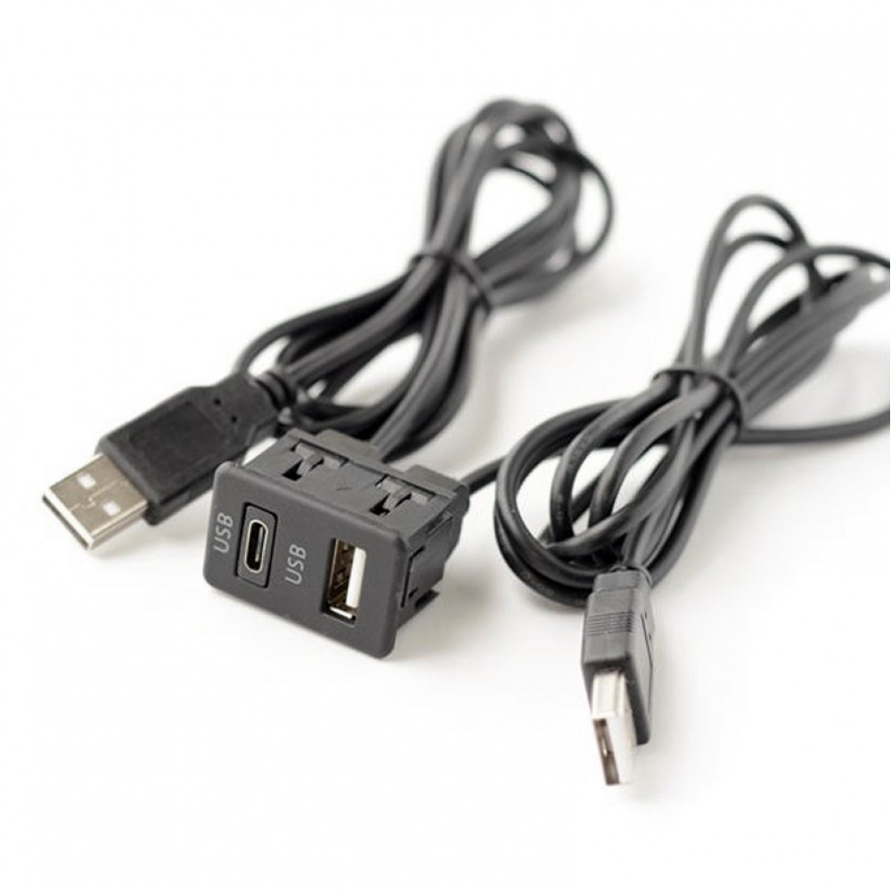 Кабель подовжувач USB + Type-C 1.5м для автомобільної магнітоли