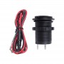 2x USB 2.1А розетка автомобильная круглая 29 мм врезная, 12-24В, с крышкой и индикатором