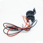 2x USB 2.1А розетка автомобильная круглая 29 мм врезная, 12-24В, с крышкой и индикатором