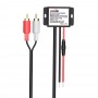 Універсальний Bluetooth адаптер, з мікрофоном, з роз'ємом 2x RCA (тюльпани), підтримка A2DP, для авто магнітоли