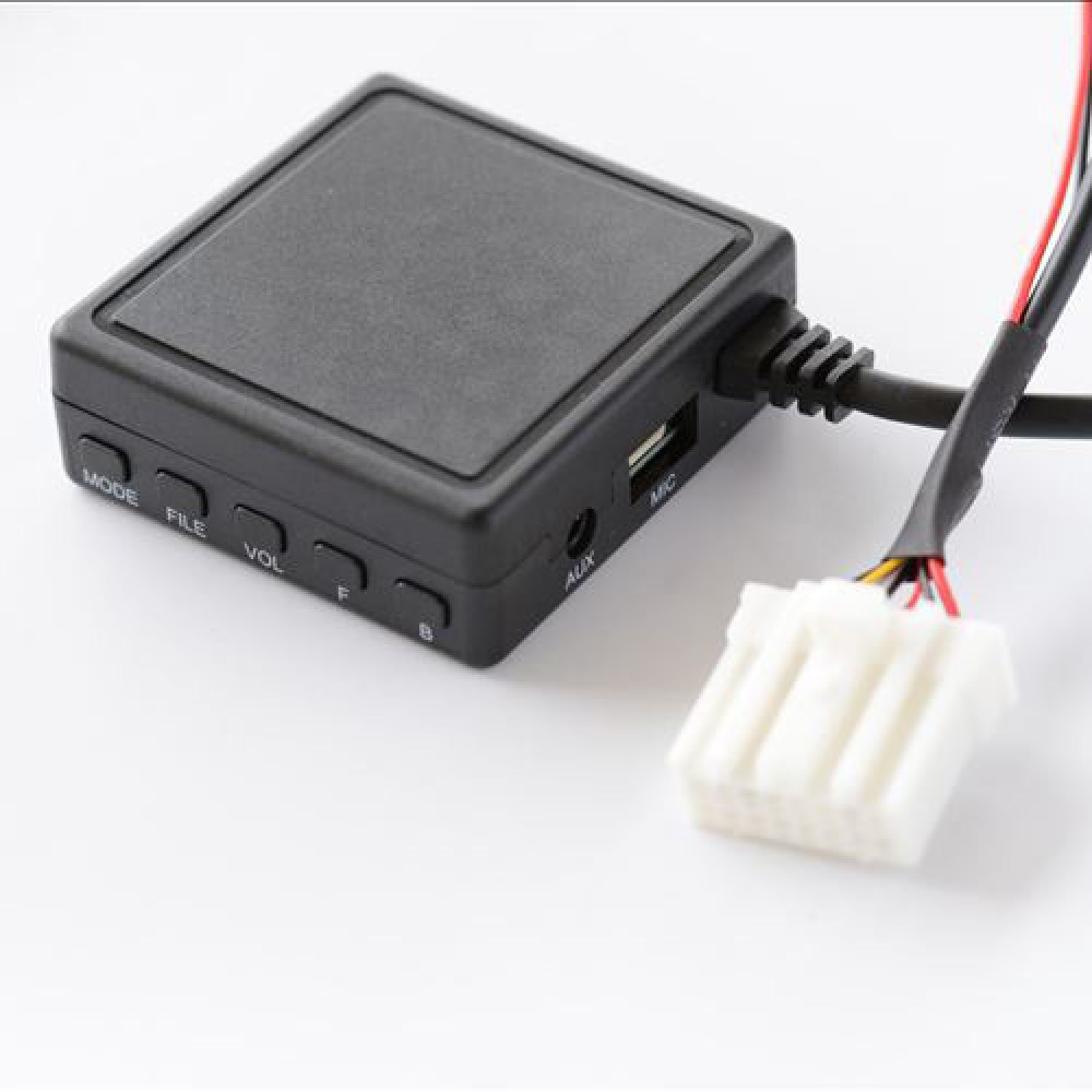 Bluetooth 5.0 USB AUX адаптер, з мікрофоном, MP3 плеєр, для магнітоли MAZDA 1168 | 1269 | 4103, 16 pin, та ін.