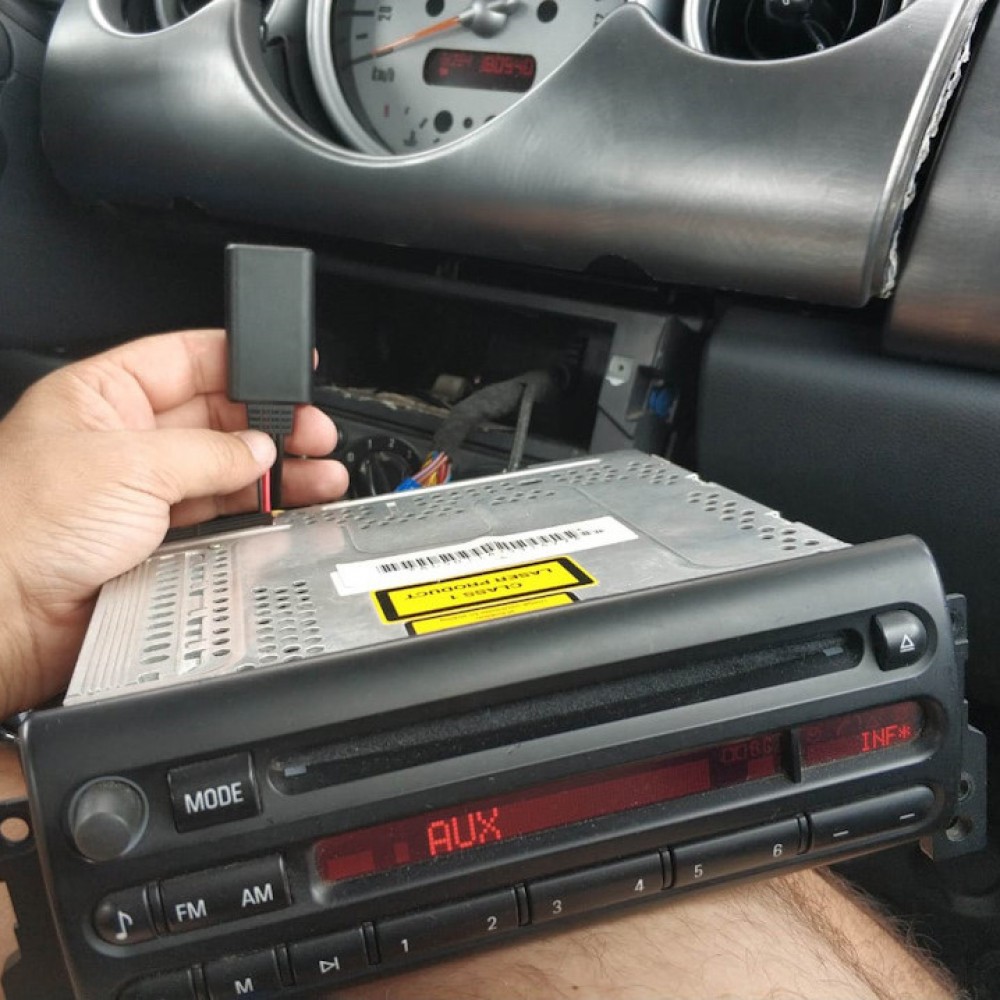 Bluetooth 5.0 AUX адаптер, для авто магнитол MINI Cooper з Radio Boost CD53 R50 | BMW E39, 12-pin, и др.