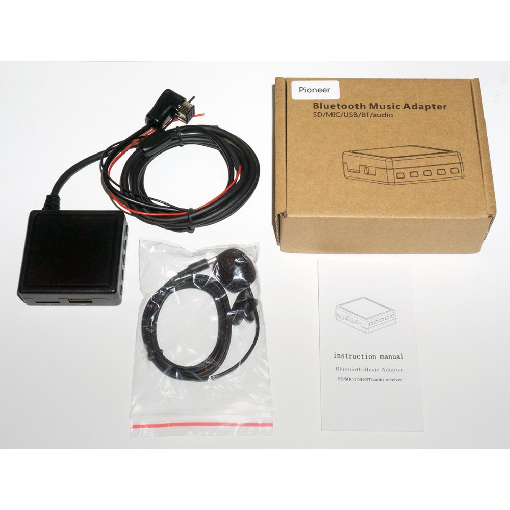 Bluetooth 5.0 USB AUX адаптер с микрофоном, MP3 плеер, для авто магнитолы с разъемом IP-BUS, для магнитолы PIONEER DEH-P 2500R и др.