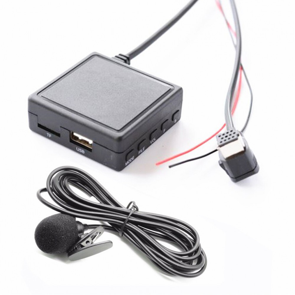 Bluetooth 5.0 USB AUX адаптер з мікрофоном, MP3 плеєр, для авто магнітоли з роз'ємом IP-BUS, для магнітоли PIONEER DEH-P 2500R та ін.
