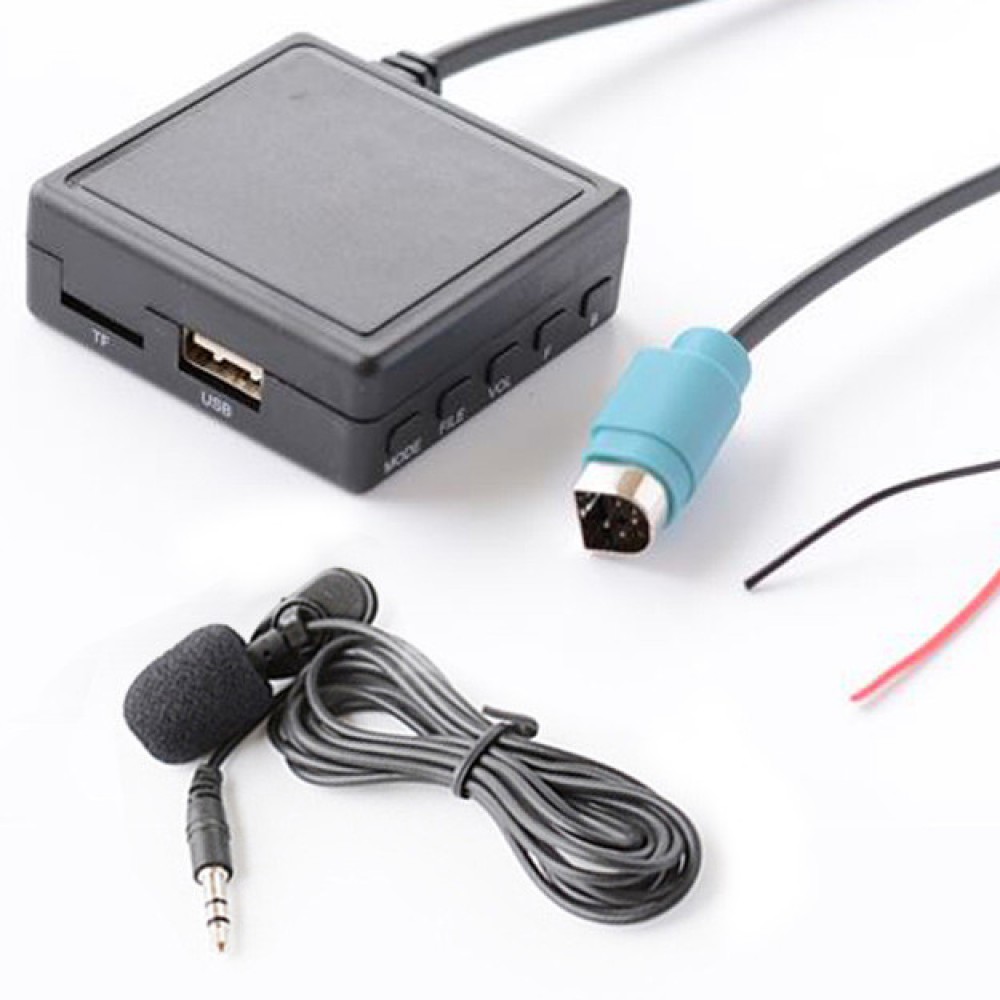 Bluetooth 5.0 USB AUX адаптер с микрофоном, MP3 плеер,  с разъемом KCE-236B, для авто магнитолы ALPINE