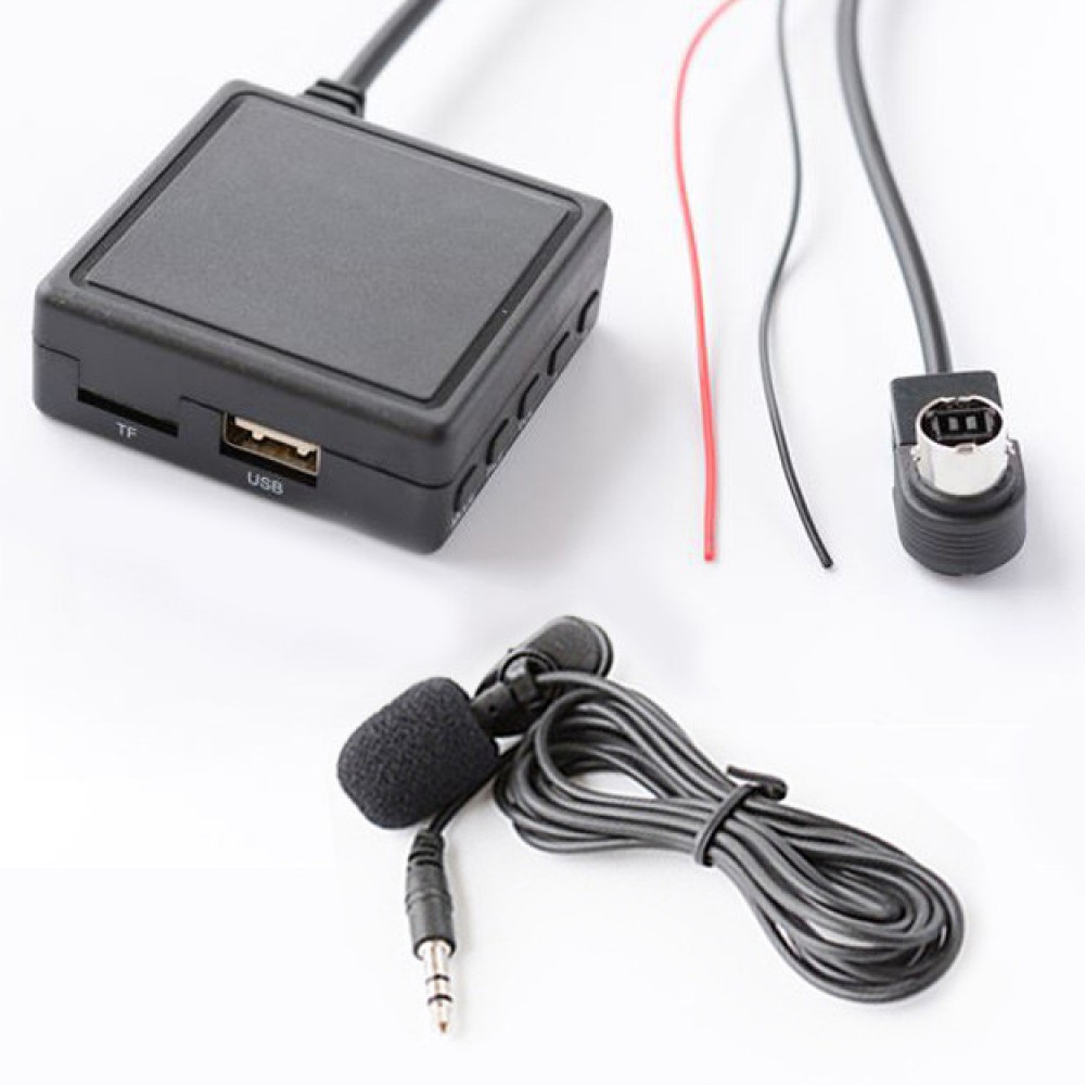 Bluetooth 5.0 USB AUX адаптер с микрофоном, MP3 плеер, с разъемом AI-NET (UniLink), для авто магнитолы Alpine CDA-9853R | JVC KW-AVX80 и др.