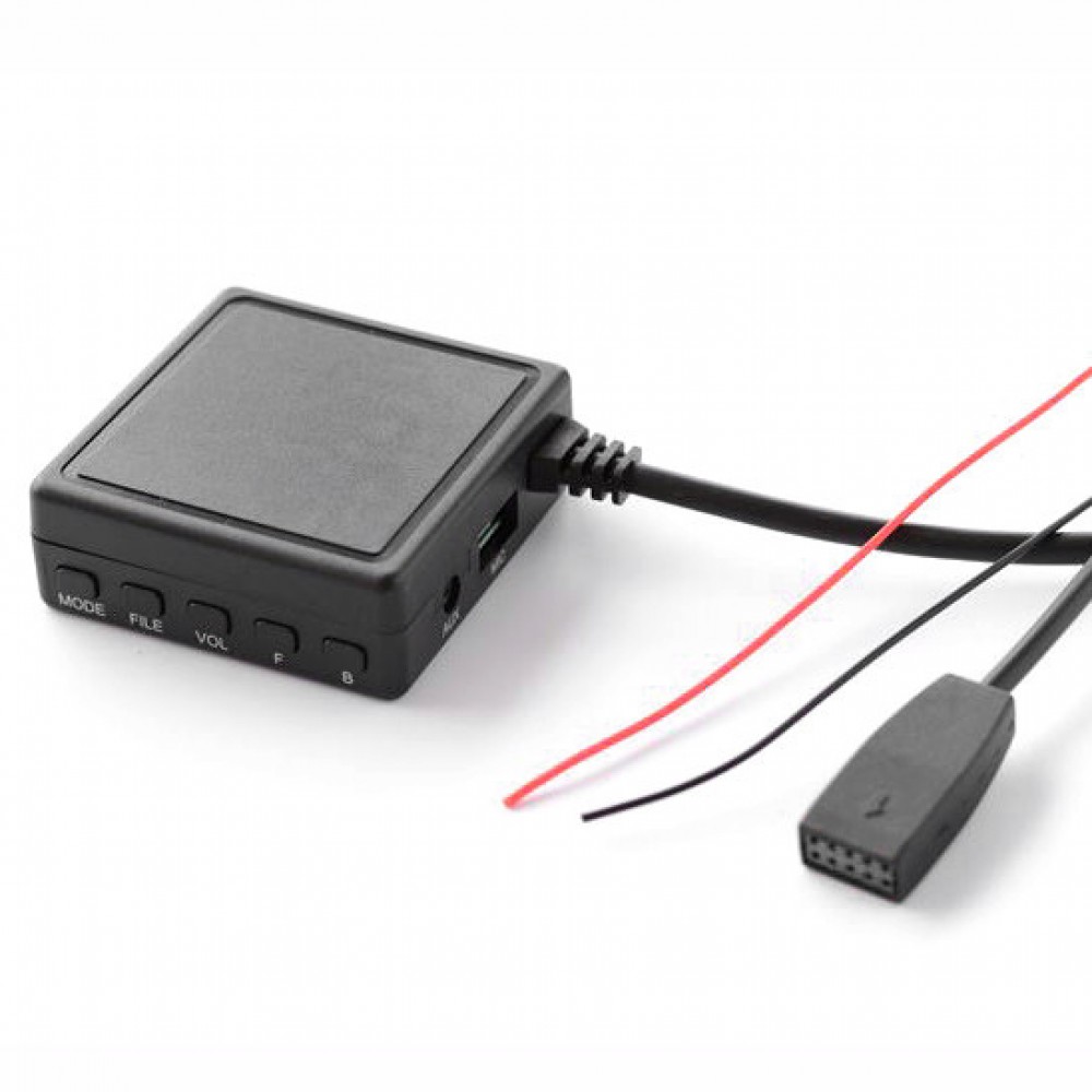 Bluetooth 5.0 USB AUX адаптер, с микрофоном, MP3 плеер, для авто магнитолы BMW E46, 10-pin, и др.