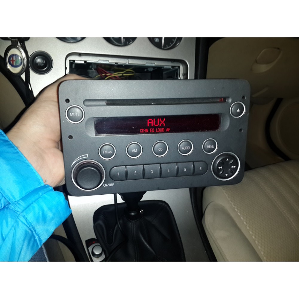 Bluetooth 5.0 AUX адаптер з роз'ємом Mini ISO для авто магнітоли Fiat SB05, 6 pin, та ін.